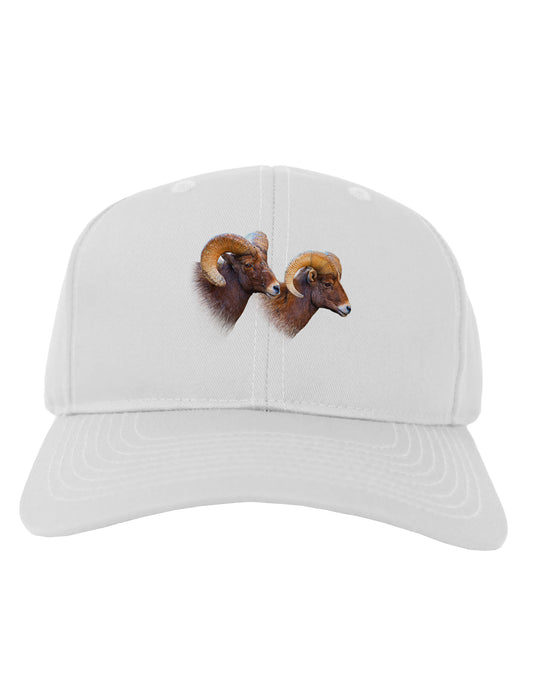 TooLoud Two Majestic Bighorn Rams Adult Baseball Cap Hat-Baseball Cap-TooLoud-White-One Size-Davson Sales