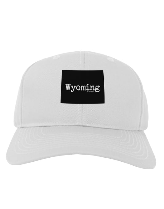 Wyoming - United States Shape Adult Baseball Cap Hat-Baseball Cap-TooLoud-White-One Size-Davson Sales