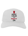 Keep Calm - Party Beer Adult Baseball Cap Hat-Baseball Cap-TooLoud-White-One Size-Davson Sales