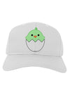 Cute Hatching Chick - Green Adult Baseball Cap Hat by TooLoud-Baseball Cap-TooLoud-White-One Size-Davson Sales