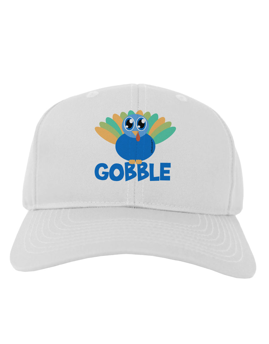 Cute Gobble Turkey Blue Adult Baseball Cap Hat-Baseball Cap-TooLoud-White-One Size-Davson Sales