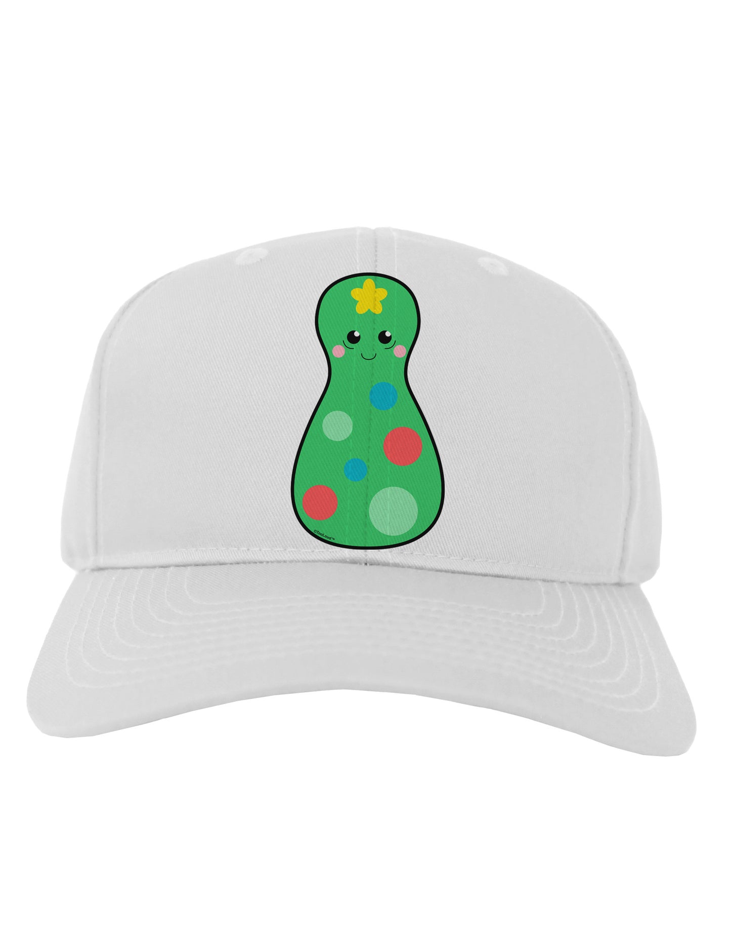 Cute Christmas Tree Matryoshka Nesting Doll Adult Baseball Cap Hat-Baseball Cap-TooLoud-White-One Size-Davson Sales