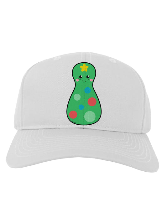 Cute Christmas Tree Matryoshka Nesting Doll Adult Baseball Cap Hat-Baseball Cap-TooLoud-White-One Size-Davson Sales