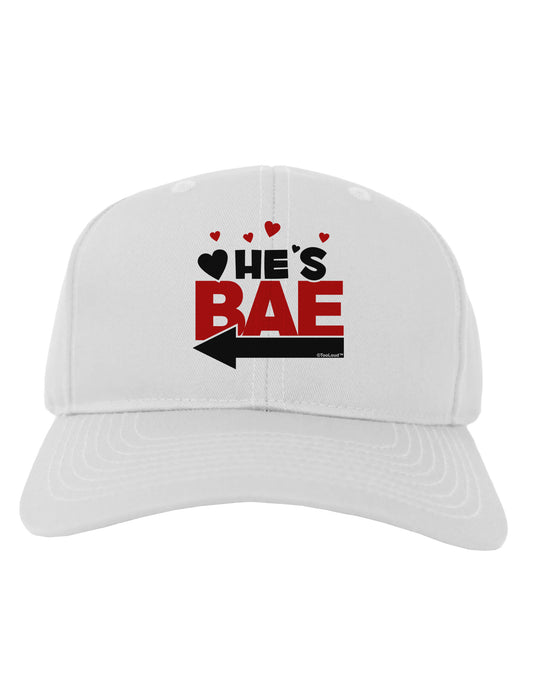 He's BAE - Left Arrow Adult Baseball Cap Hat-Baseball Cap-TooLoud-White-One Size-Davson Sales