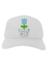 Easter Tulip Design - Blue Adult Baseball Cap Hat by TooLoud-Baseball Cap-TooLoud-White-One Size-Davson Sales