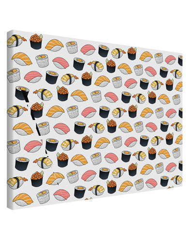 Cute Sushi AOP Printed Canvas Art Landscape - Choose Size-TooLoud-14x11"-Davson Sales
