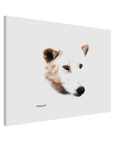 TooLoud White Wolf Head Cutout Printed Canvas Art Landscape - Choose Size-TooLoud-14x11"-Davson Sales
