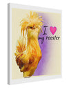 I Heart My Rooster Printed Canvas Art Portrait - Choose Size-Wall Clock-TooLoud-11x14"-Davson Sales