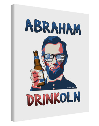 Abraham Drinkoln with Text Printed Canvas Art Portrait - Choose Size-TooLoud-11x14"-Davson Sales