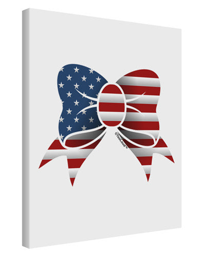 Patriotic Bow Printed Canvas Art Portrait - Choose Size-TooLoud-11x14"-Davson Sales