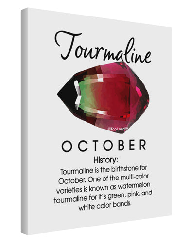 Birthstone Tourmaline Printed Canvas Art Portrait - Choose Size by TooLoud-TooLoud-11x14"-Davson Sales