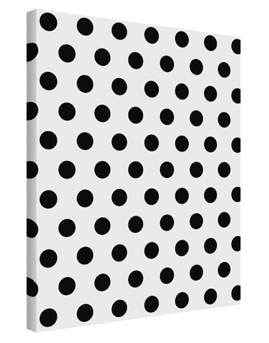 Black Polka Dots on White Printed Canvas Art Portrait - Choose Size by TooLoud-TooLoud-11x14"-Davson Sales