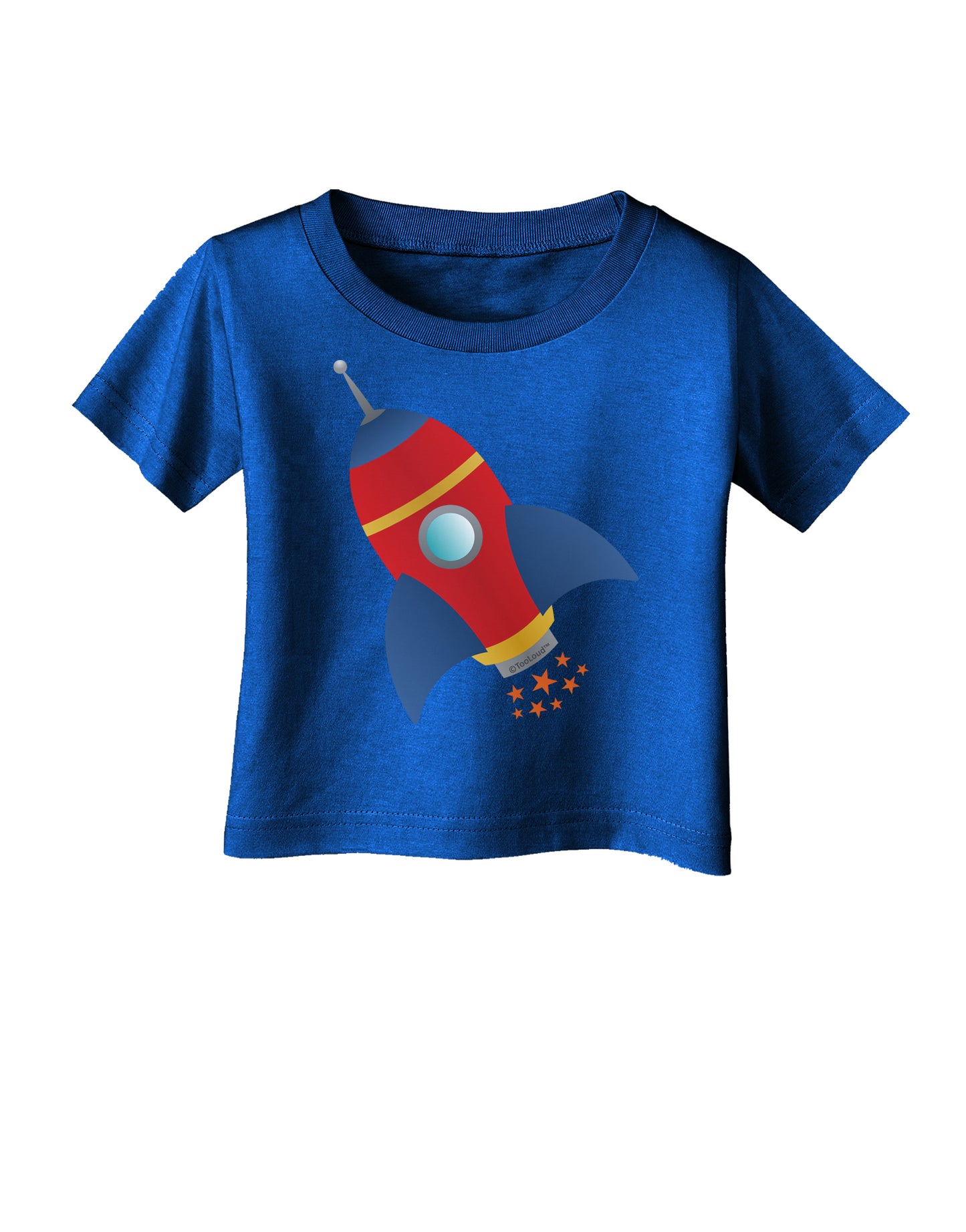 Space Rocket Ship and Stars Infant T-Shirt Dark by TooLoud-Infant T-Shirt-TooLoud-Royal-Blue-06-Months-Davson Sales