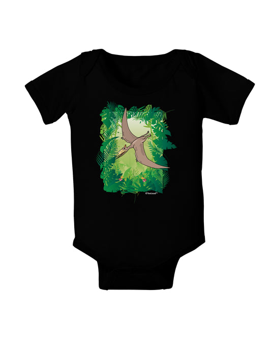 Pterosaurs - Without Name Baby Bodysuit Dark by TooLoud-Baby Romper-TooLoud-Black-06-Months-Davson Sales