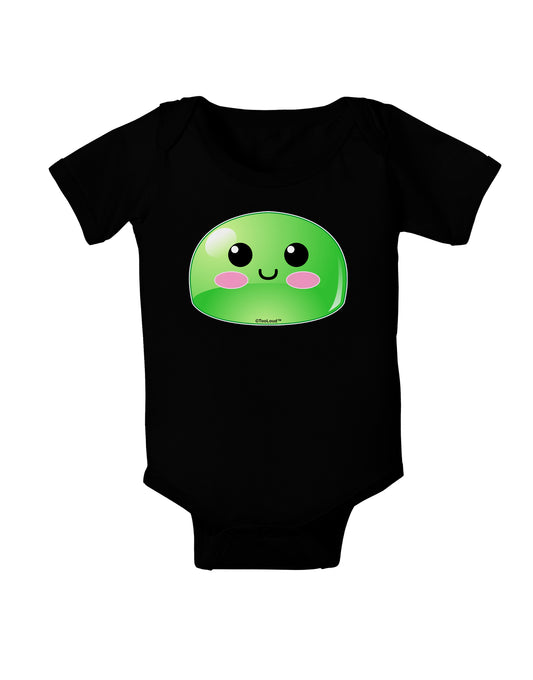 Cute RPG Slime - Green Baby Bodysuit Dark by TooLoud-Baby Romper-TooLoud-Black-06-Months-Davson Sales