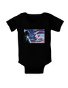 All American Cat Baby Bodysuit Dark by TooLoud-Baby Romper-TooLoud-Black-06-Months-Davson Sales