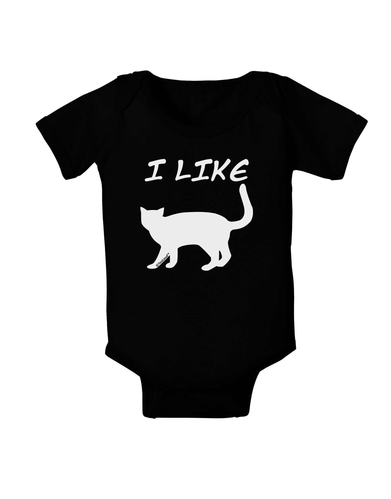 I Like Cat Silhouette Design Baby Bodysuit Dark by TooLoud-Baby Romper-TooLoud-Black-06-Months-Davson Sales