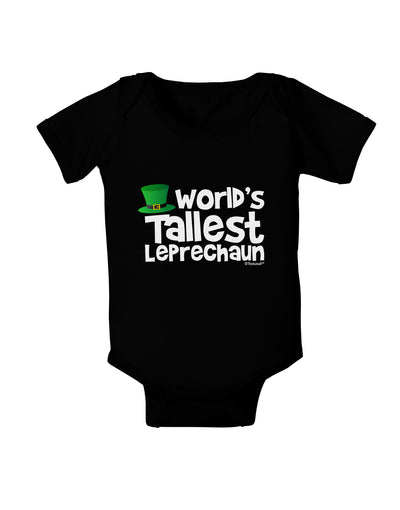 World's Tallest Leprechaun Baby Bodysuit Dark by TooLoud-Baby Romper-TooLoud-Black-06-Months-Davson Sales