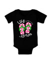 Life is Better in Flip Flops - Pink and Green Baby Bodysuit Dark-Baby Romper-TooLoud-Black-06-Months-Davson Sales