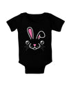 Cute Bunny Face Baby Bodysuit Dark-Baby Romper-TooLoud-Black-06-Months-Davson Sales