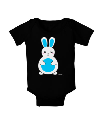 Cute Easter Bunny - Blue Baby Bodysuit Dark by TooLoud-Baby Romper-TooLoud-Black-06-Months-Davson Sales