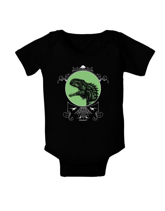 Jurassic Dinosaur Face Baby Bodysuit Dark by TooLoud-Baby Romper-TooLoud-Black-06-Months-Davson Sales