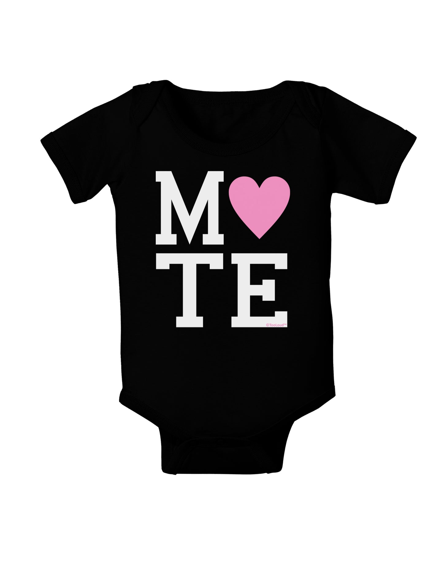 Matching Soulmate Design - Mate - Pink Baby Bodysuit Dark by TooLoud-Baby Romper-TooLoud-Black-06-Months-Davson Sales