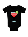 Red Margarita with Lime - Cinco de Mayo Baby Bodysuit Dark by TooLoud-Baby Romper-TooLoud-Black-06-Months-Davson Sales