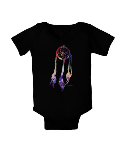 Graphic Feather Design - Galaxy Dreamcatcher Baby Bodysuit Dark by TooLoud-Baby Romper-TooLoud-Black-06-Months-Davson Sales