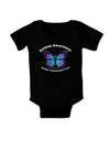 Autism Awareness - Puzzle Piece Butterfly Baby Bodysuit Dark-Baby Romper-TooLoud-Black-06-Months-Davson Sales