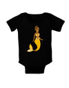 Mermaid Design - Yellow Baby Bodysuit Dark-Baby Romper-TooLoud-Black-06-Months-Davson Sales