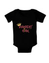 Birthday Girl - Princess Crown and Wand Baby Bodysuit Dark by TooLoud-Baby Romper-TooLoud-Black-06-Months-Davson Sales