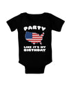 Party Like It's My Birthday - 4th of July Baby Bodysuit Dark-Baby Romper-TooLoud-Black-06-Months-Davson Sales