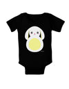 Cute Bunny with Floppy Ears - Yellow Baby Bodysuit Dark by TooLoud-Baby Romper-TooLoud-Black-06-Months-Davson Sales