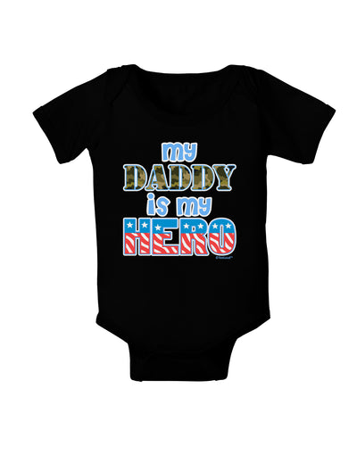 My Daddy is My Hero - Armed Forces - Blue Baby Bodysuit Dark by TooLoud-Baby Romper-TooLoud-Black-06-Months-Davson Sales