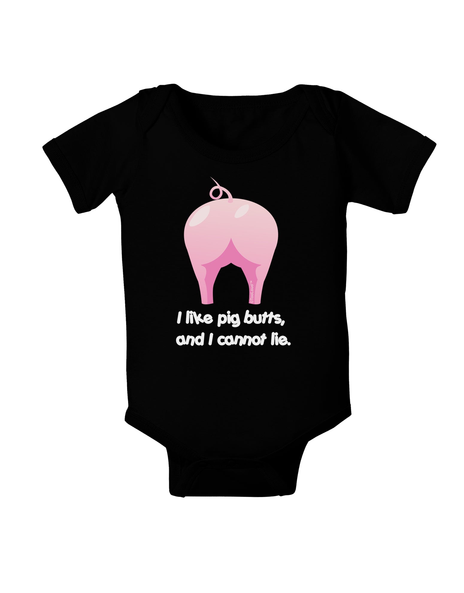 I Like Pig Butts - Funny Design Baby Bodysuit Dark by TooLoud-Baby Romper-TooLoud-Black-06-Months-Davson Sales