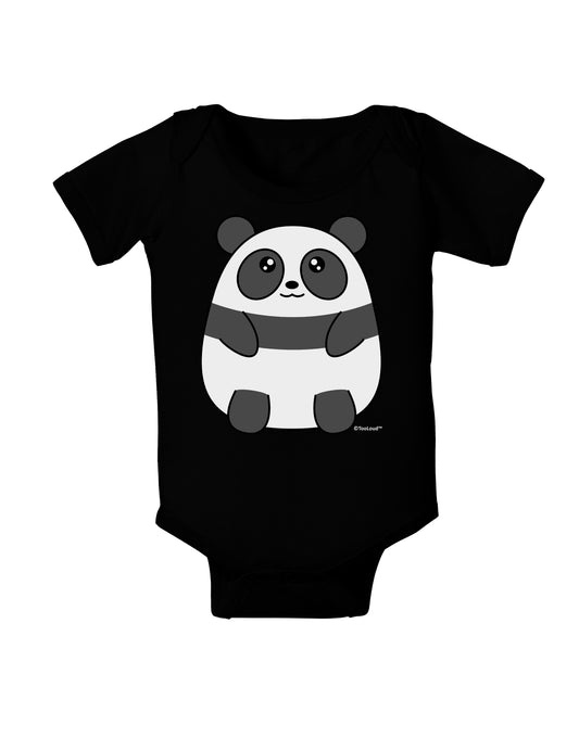 Cute Panda Bear Baby Bodysuit Dark by TooLoud-Baby Romper-TooLoud-Black-06-Months-Davson Sales