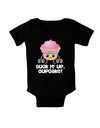 Suck It Up Cupcake Design Baby Bodysuit Dark by TooLoud-Baby Romper-TooLoud-Black-06-Months-Davson Sales