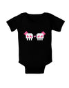 8-Bit Skull Love - Girl and Girl Baby Bodysuit Dark-Baby Romper-TooLoud-Black-06-Months-Davson Sales