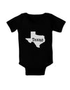 Texas - United States Shape Baby Bodysuit Dark by TooLoud-Baby Romper-TooLoud-Black-06-Months-Davson Sales