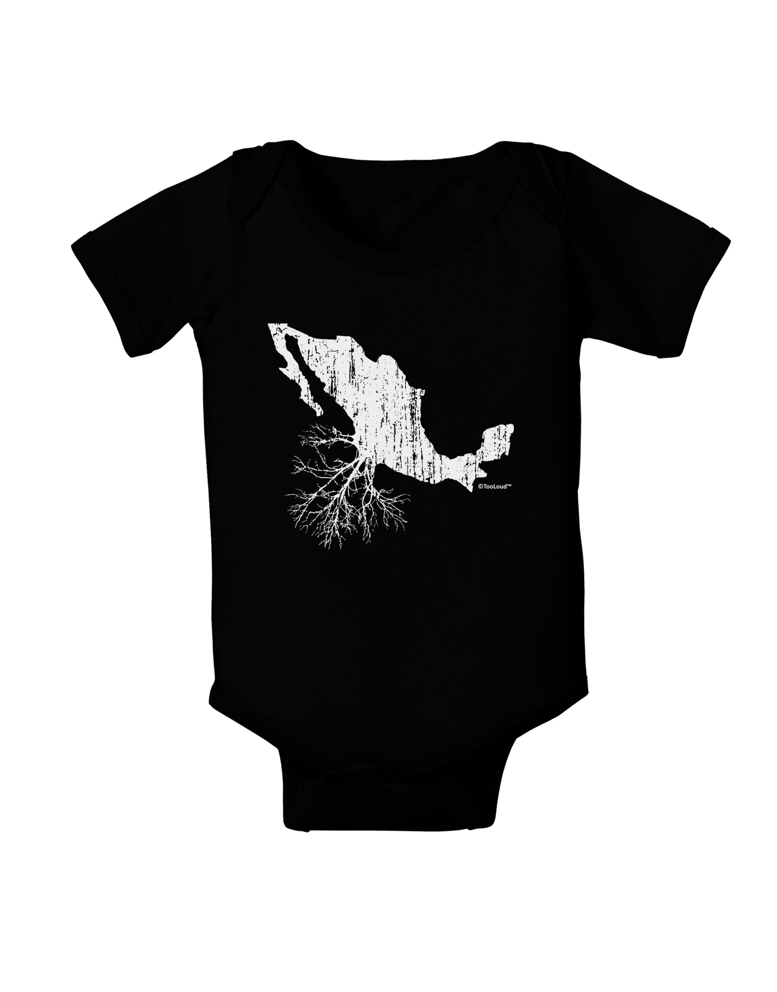 Mexican Roots Design - Distressed Baby Bodysuit Dark by TooLoud-Baby Romper-TooLoud-Black-06-Months-Davson Sales