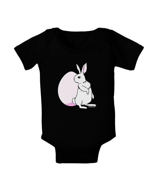 Easter Bunny and Egg Design Baby Bodysuit Dark by TooLoud-Baby Romper-TooLoud-Black-06-Months-Davson Sales