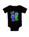 Life is Better in Flip Flops - Blue and Green Baby Bodysuit Dark-Baby Romper-TooLoud-Black-06-Months-Davson Sales