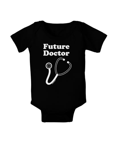 Future Doctor Baby Bodysuit Dark-Baby Romper-TooLoud-Black-06-Months-Davson Sales