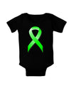 Lyme Disease Awareness Ribbon - Lime Green Baby Bodysuit Dark-Baby Romper-TooLoud-Black-06-Months-Davson Sales