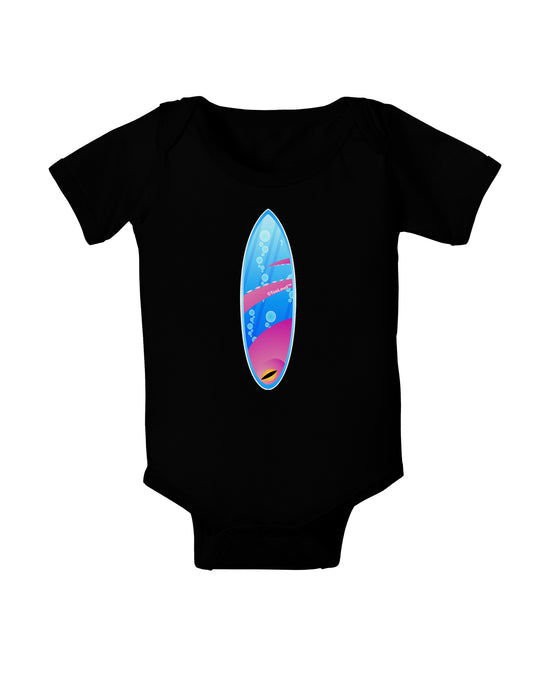 Octopus Surfboard Baby Bodysuit Dark by TooLoud-Baby Romper-TooLoud-Black-06-Months-Davson Sales