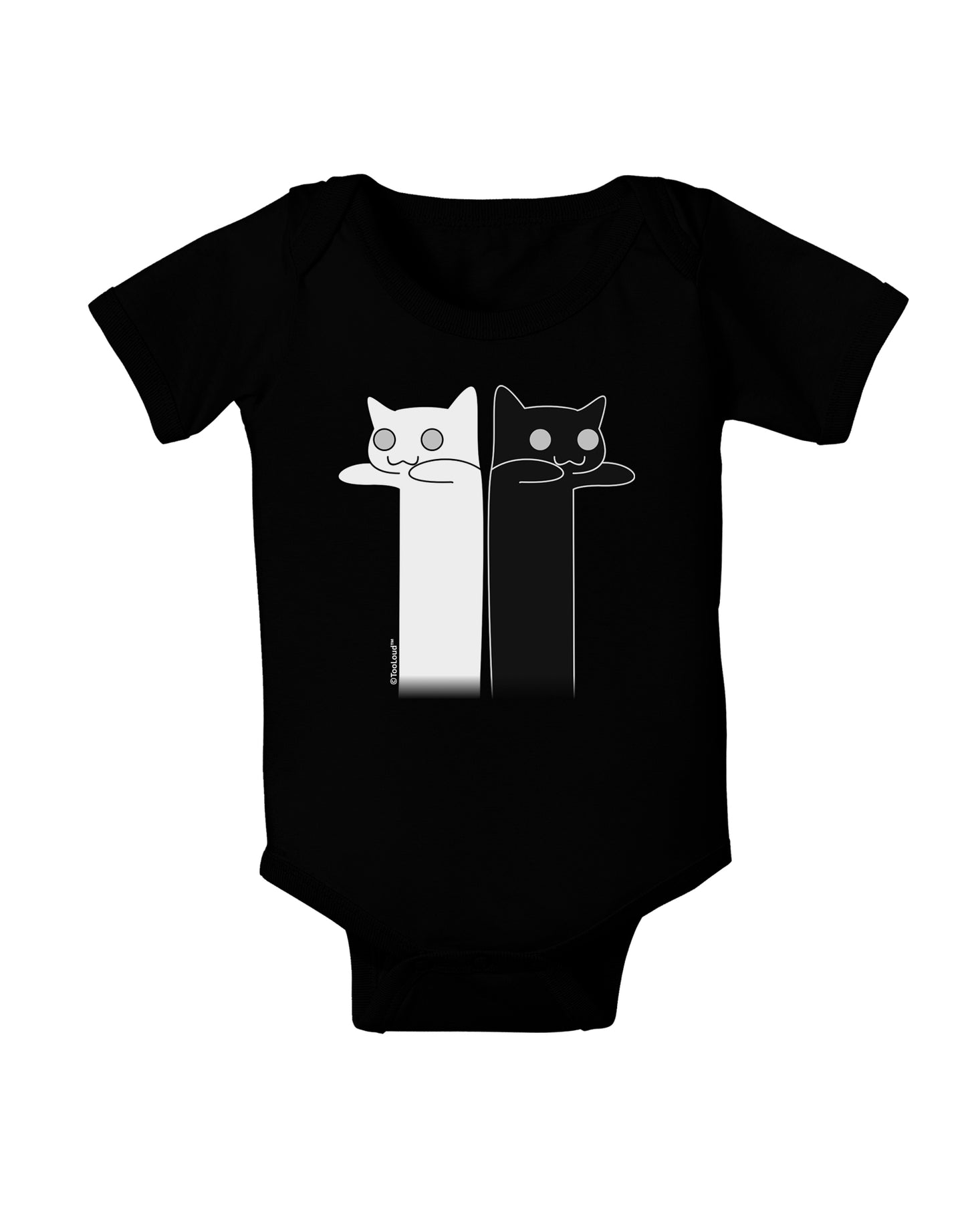 Longcat and Tacgnol - Internet Humor Baby Bodysuit Dark by TooLoud-Baby Romper-TooLoud-Black-06-Months-Davson Sales