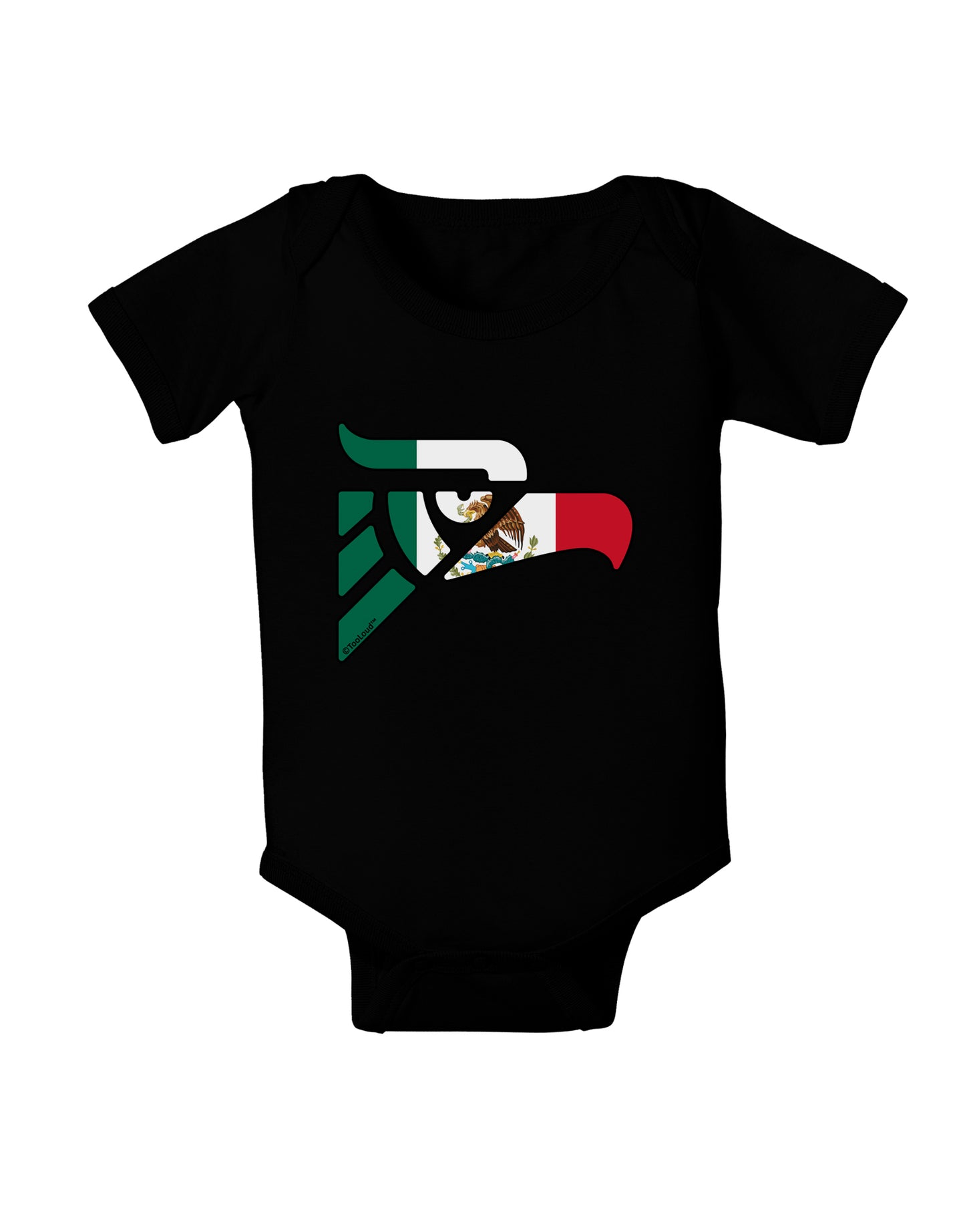Hecho en Mexico Eagle Symbol - Mexican Flag Baby Bodysuit Dark by TooLoud-Baby Romper-TooLoud-Black-06-Months-Davson Sales