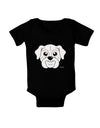 Cute Bulldog - White Baby Bodysuit Dark by TooLoud-Baby Romper-TooLoud-Black-06-Months-Davson Sales