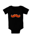 Big Redhead Mustache Baby Bodysuit Dark-Baby Romper-TooLoud-Black-06-Months-Davson Sales